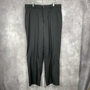 Perry Ellis Dress Pants Mens 34x30 Black Polyester Casual Work Office NWT